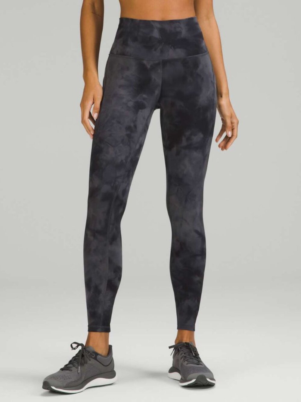 Lululemon Wunder Train HR Tight Pockets in Diamond Dye Pitch Grey Graphite Grey